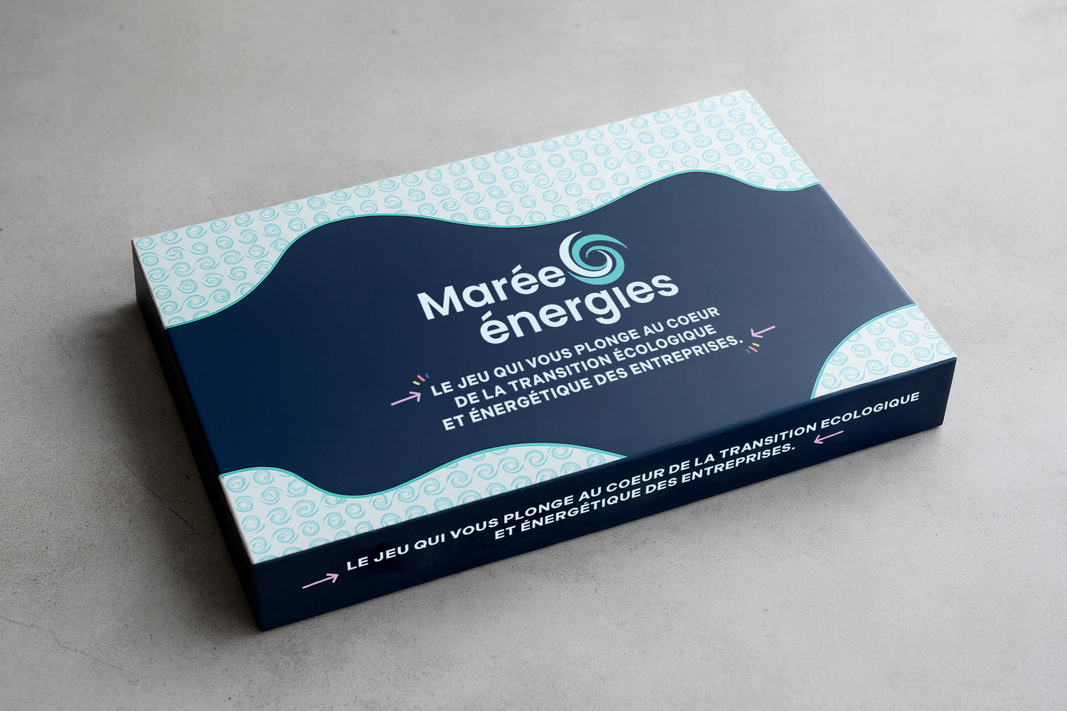 Boîtier du Serious Game Marée Énergies conçu par Kulte pour sensibiliser aux enjeux de la transition écologique. - réalisé par Agence Kulte