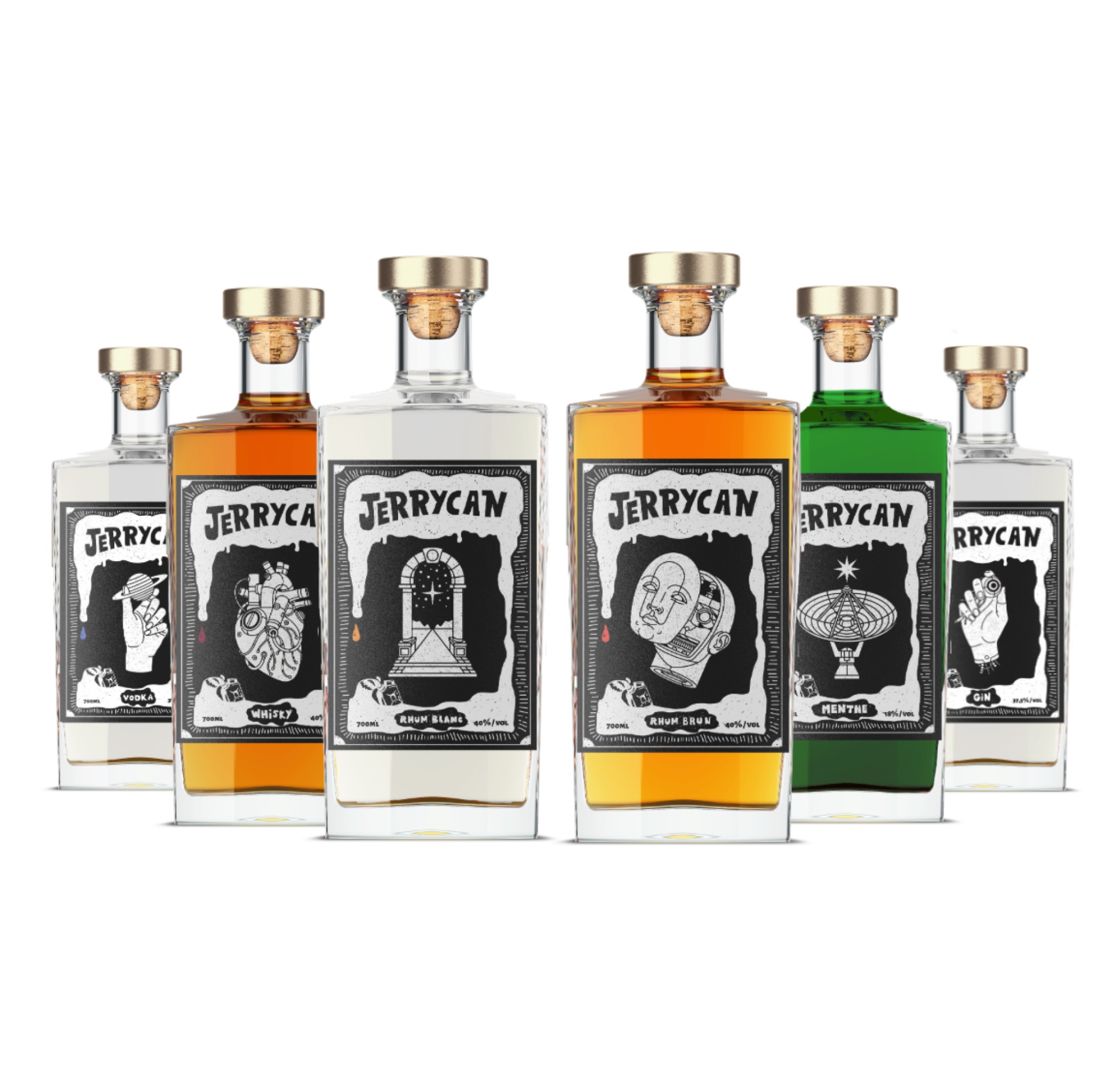 Kulte - Projet JERRYCAN SPIRITS - Identité / Stratégie / Entrepreneuriat - Bordeaux - réalisé par Agence Kulte